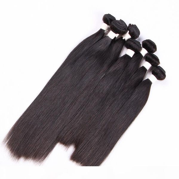 

1kg factory price brazilian straight virgin hair peruvian cambodian mongolian malaysian raw virgin indian human hair weft bundles 10-28 inch, Black