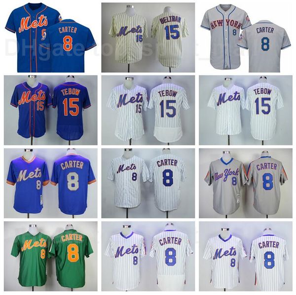 

retror 1969 1983 1985 1986 vintage baseball 8 gary carter jersey 15 tim tebow pullover white blue beige grey orange black army green, Blue;black