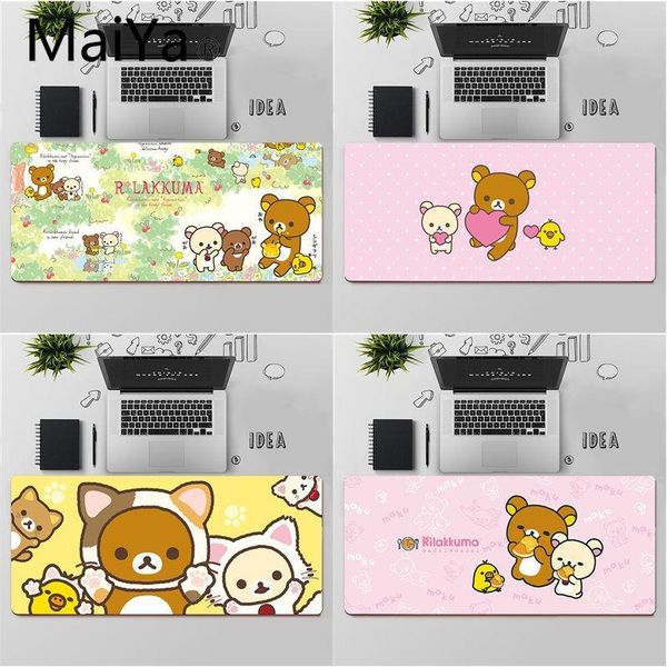 

mouse pads & wrist rests maiya kawaii rilakkuma kiiroitori diy design pattern game mousepad large pad keyboards mat