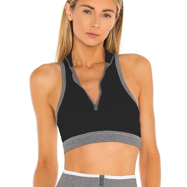 

yoga outfit 2021 vest style bra front zipper outdoor fitness wear sports