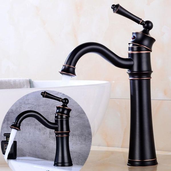 

bathroom sink faucets black bronze basin faucet ceramic handle luxury mixer tap brass water
