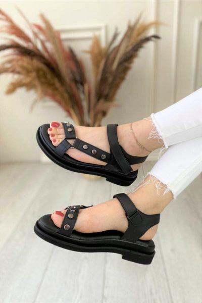 

sandals leather black women comfort tmd16095