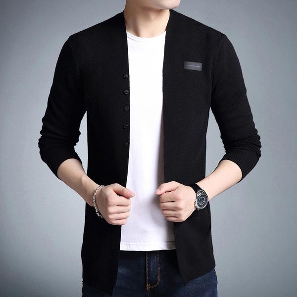 

casual cardigan knitwear men solid shawl sweater men fashion thin coats pull homme long sleeve sweaters jackets 3xl, White;black
