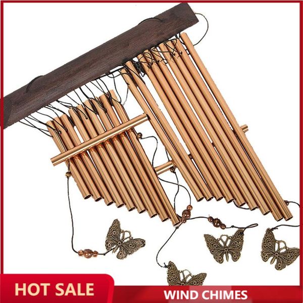 

decorative objects & figurines multi-tube 18-tube european and american classic solid wood metal aluminum tube wind chime ornaments craft gi