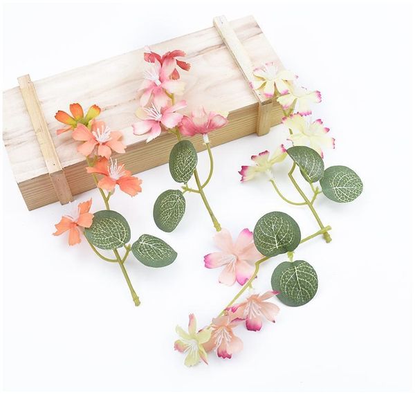 

fake rattan silk hydrangea wedding home decoration accessories diy scrapbooking decorative flowers wreaths artificial jllhee