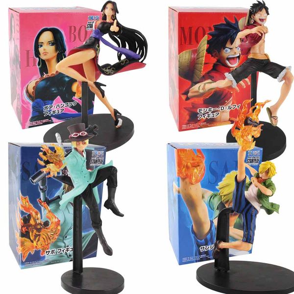 

21-25cm Anime OP Boa Hancock Luffy Sabo Sanji Stampede Ver. PVC Action Figure Collectible Model Toy