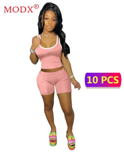 

women's tracksuits wholesale items fashion for women 2021 shorts sets summer 2 piece set outfits sleeveless sportsuits m6644, Gray