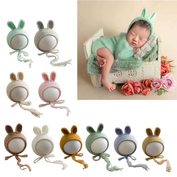 

caps & hats ears baby hat born pography props infants soft mink hair beanies cap for po shooting, Yellow