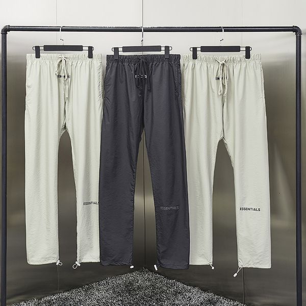 

men's pants fw21 men's sweatpants jogging pants lorenzo high street brand reflective card nylon hip hop slacks unisex, Black
