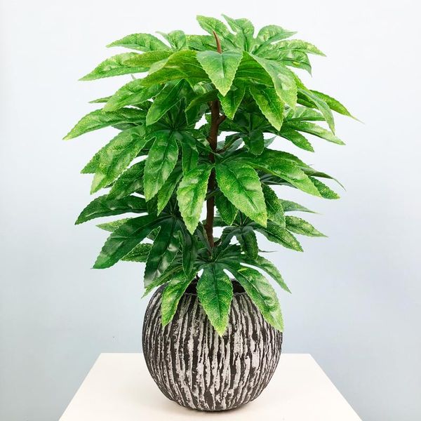 

decorative flowers & wreaths 40cm artificial plants tropical palm tree fake octagonal silk green leafs small deskbonsai for home office