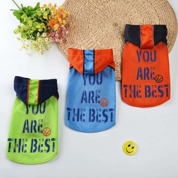 

pet spring and summer new mh football print vt teddy bear cat dog cloth