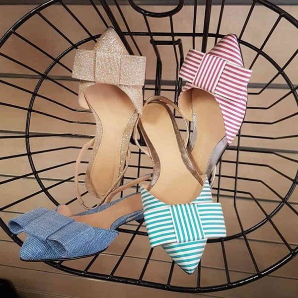 

sandals summer flat heel pointed-toe bowknot women's rg2w, Black