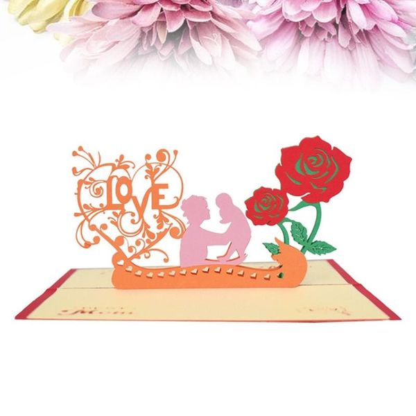 

greeting cards 1pc 3d love letters wish hollow papercraft for mother's day