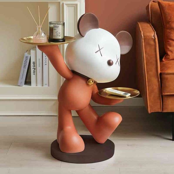 

net red hani violent bear double tray storage ornaments living room large floor light luxury porch home soft