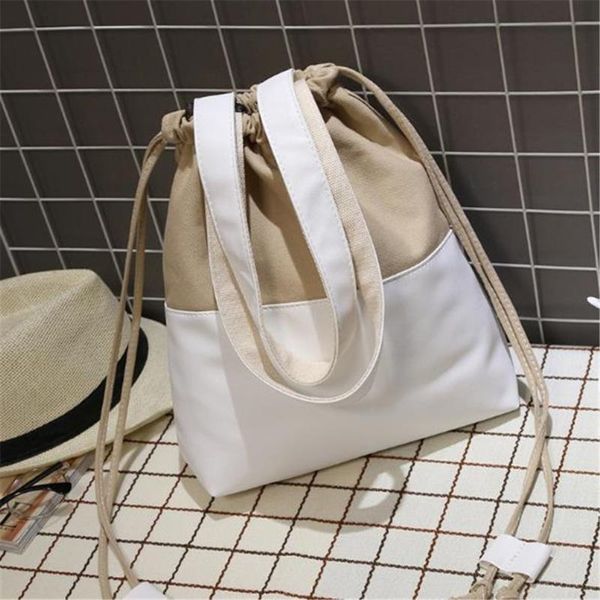 

duffel bags fashion women canvas handbag patchwork color print brand designer handbags casual shoulder toto messenger travel totes