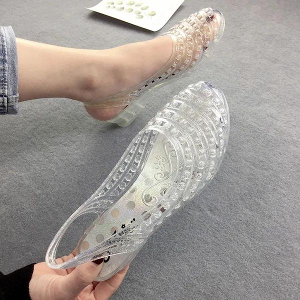 

sandals feerldi white jelly women summer shoes breathable slingback female sandal slides woman, Black