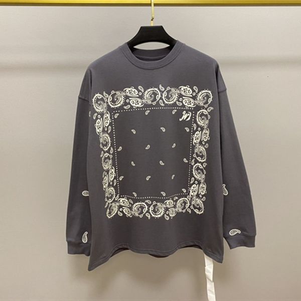 

2021 new long sleeve luminous welldone t shirts men women 1:1 cashew design we11done tees t-shirts 2t81, White;black