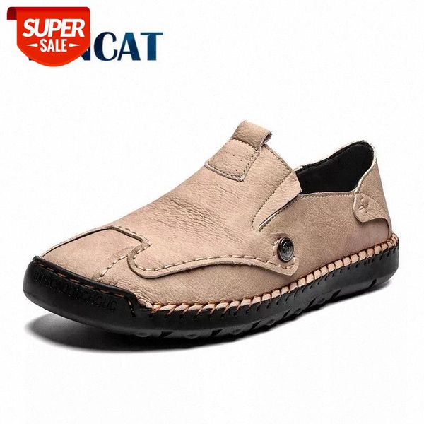 

2020 new comfortable men casual shoes leather men shoes fashion loafers breathable flats men's driving big size 48 #jz0v