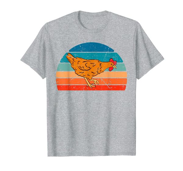 

retro vintage chicken funny farm poultry farmer t-shirt, White;black