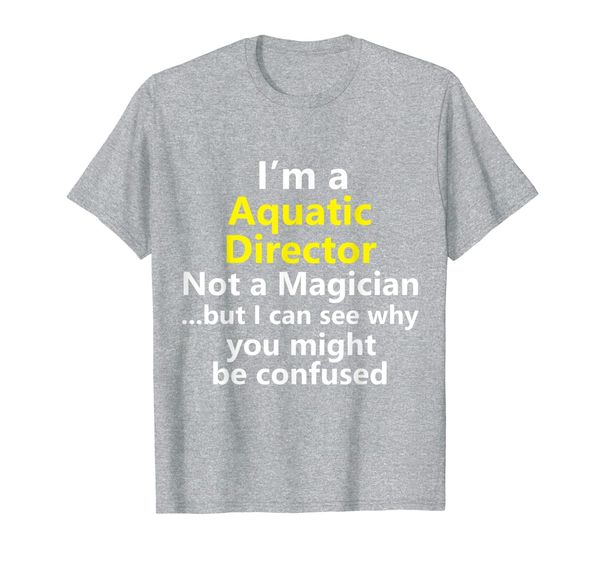 

funny aquatic director job leader career manager occupation t-shirt, White;black