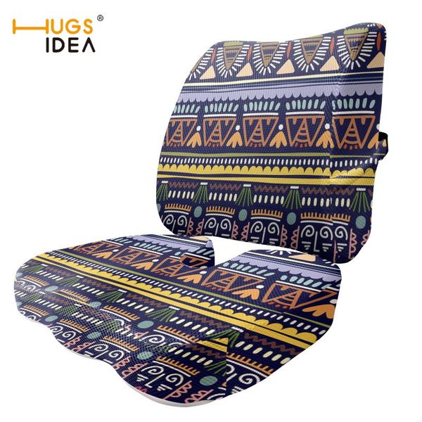 

cushion/decorative pillow hugsidea 2pcs back support cushion afro tribe ethnic pattern memory foam post recovery cushions set