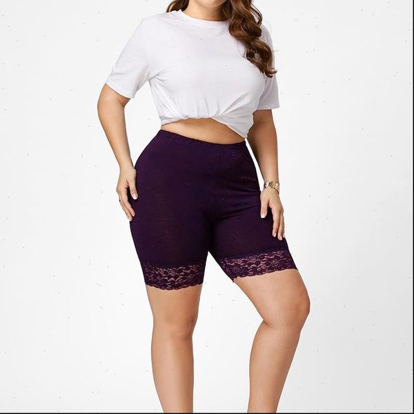 

new summer women lace patchwork short leggins comfortable thin pants under skirt malfunction plus size, Black