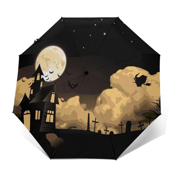 

umbrellas sunny umbrella halloween characters automatic folding portable men women sunscreen rain windproof beach parasol