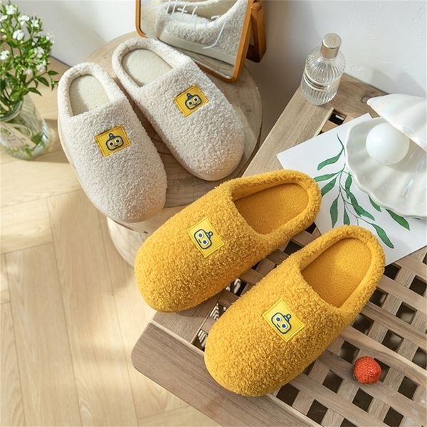 

slippers women 2020 indoor house plush soft cute cotton slippers shoes non-slip floor home slippers women slides for bedroom, Black;white