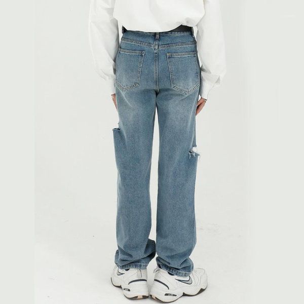 

male streetwear hip hop straight black blue denim trousers pant men vintage washed size hole casual classic jeans pants1