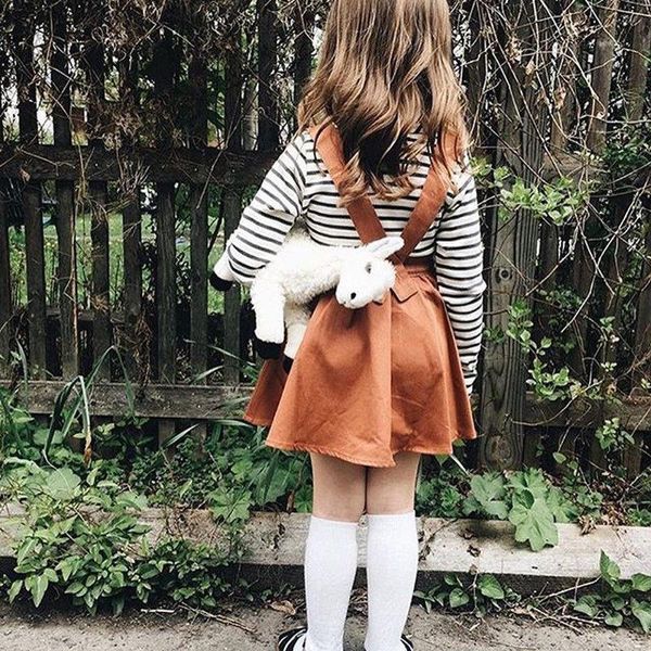 

new fashion baby girls skirts with straps suspender skirt casual dress 6m-3y, Blue