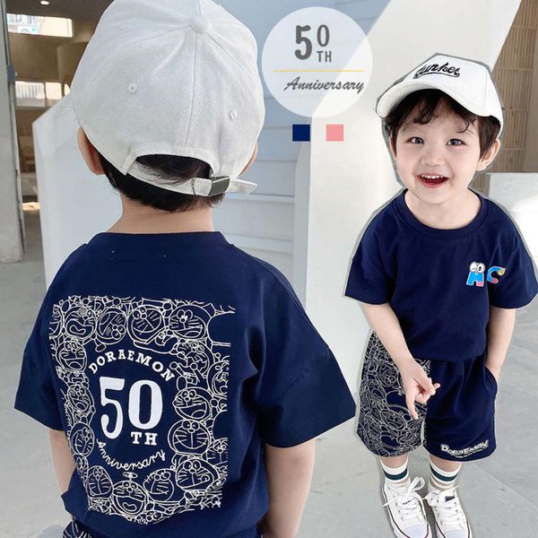 

clothing summer 2021 children's t-shirt boys and girls' baby short sleeve, Blue