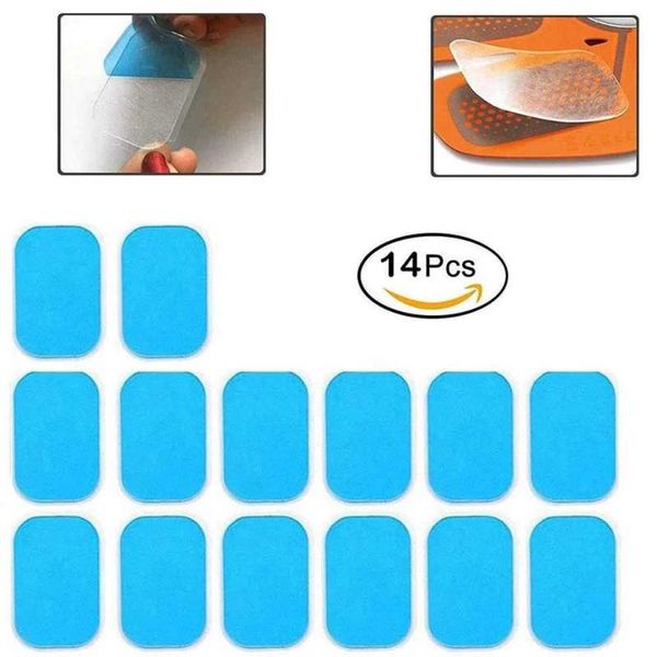 

outdoor bags 14pcs replacement gel pads sheet abdominal belt toning muscle toner abs stimulator hydrogel sticker ab trainer accessories