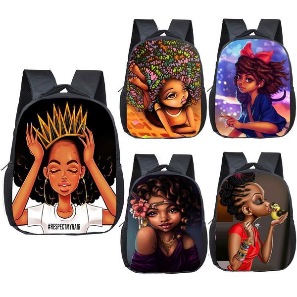 

backpack beautiful afro girl backpacks children's kindergarten bags boys girls toddler knapsack school bag mochila kids gifts