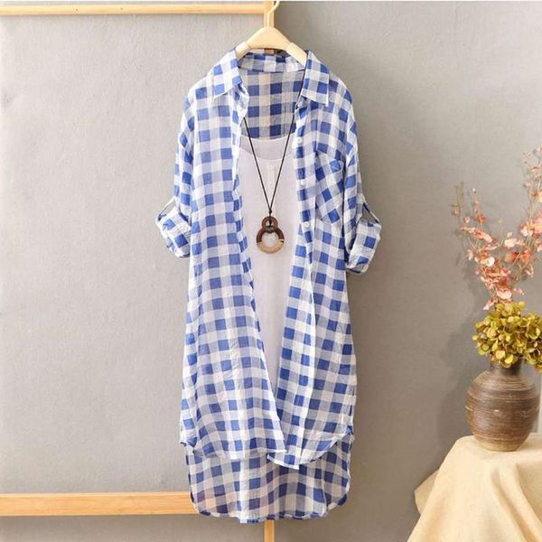 

women's jackets long sleeve coats casual summer loose outerwear sunscreen blouses jacket coat female streetwear plaid shirt, Black;brown