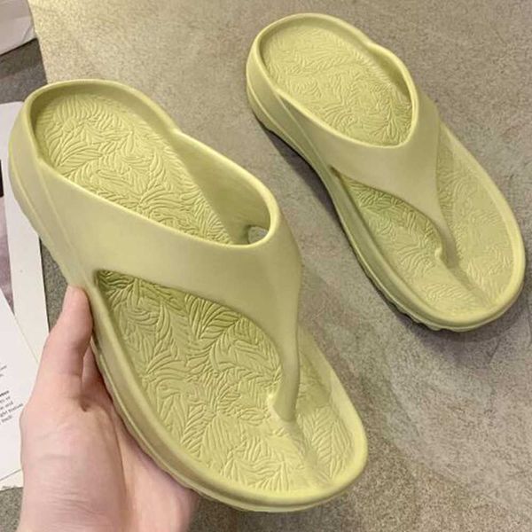 

ladies platform wedges beach flip-flop thong sandals summer shoes soft bathroom slippers outdoor indoor women qq439 210625, Black