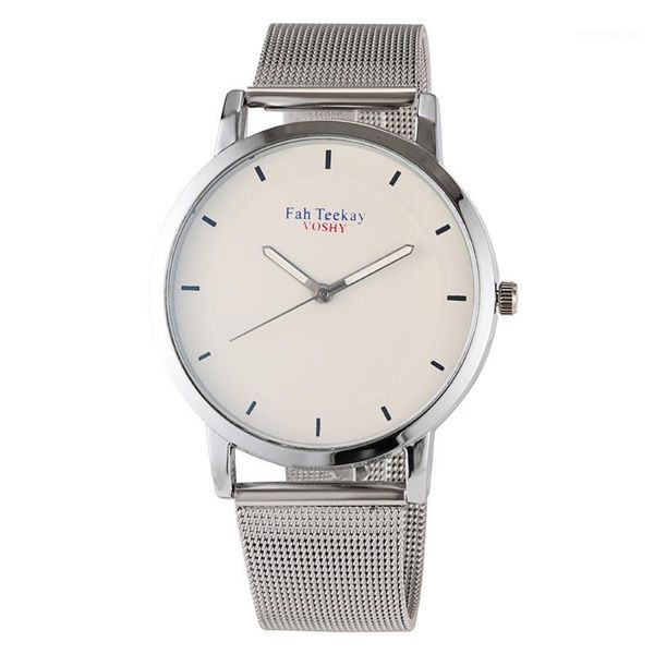 

wristwatches reloj hombre 2021 est quartz watch men fashion business watches stainless steel mesh wrist, Slivery;brown