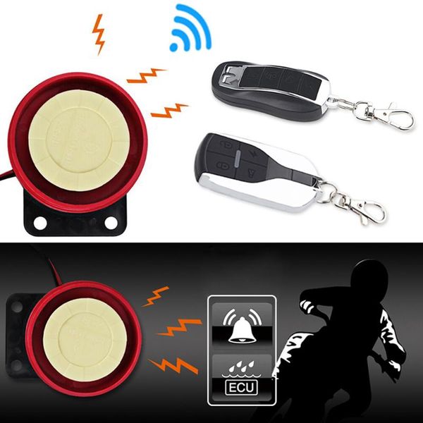 

theft protection 12v universal motorcycle alarm system 125db anti-theft security with remote control engine start for scooter atv moto