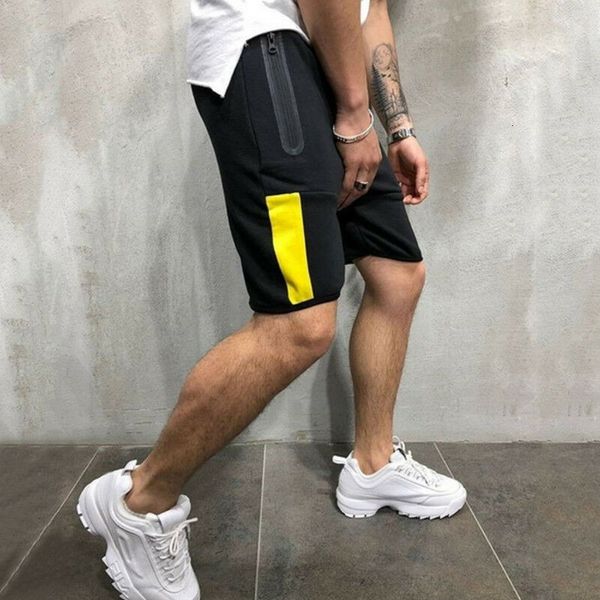 

new men casual five fitness running stitches training summer fashion shorts, White;black