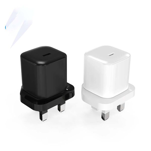 Schnelllade-Wandladegeräte 20 W USB-C PD Schnell-ETL-Ladegerät Einzelport US EU UK-Stecker Reiseadapter mit CE ROHS CB-Zertifizierungen, einschließlich Einzelhandelsfarbbox