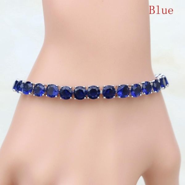 

beaded, strands fashion elegant colorful zircon link chain bracelet beautiful bride engaged wedding jewelry, Black