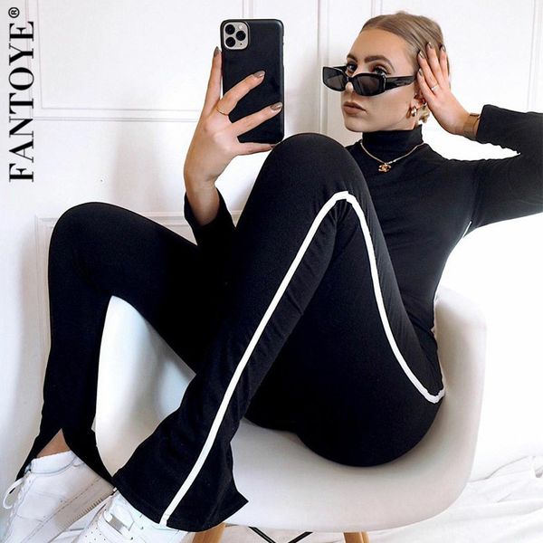 

2021 new strip patchwork long sleeve women slim high waist elastic jumpsuit and rompers solid streetwear bodysuit qdep, Gray
