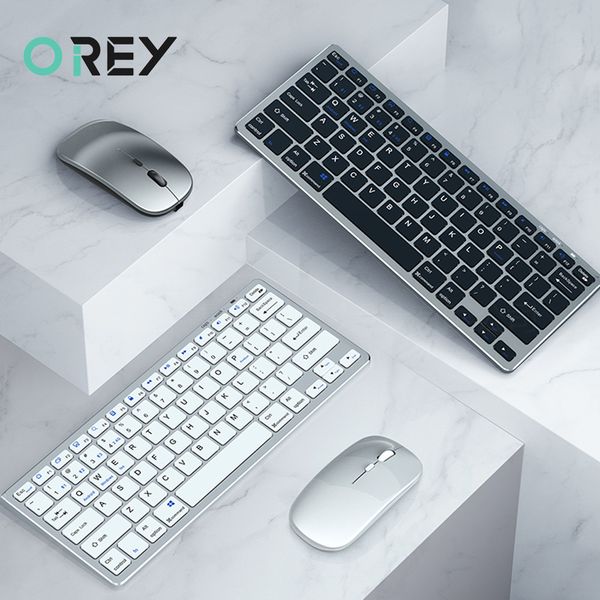 

2.4g bluetooth-compatible wireless keyboard mouse combo slient gaming keyboard mouse for macbook pro laptablet ipad pc gamer