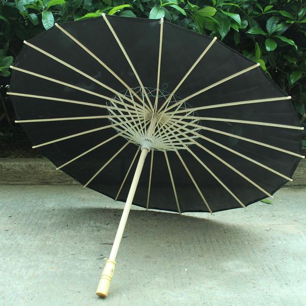 

umbrellas 76cm/84cm black white umbrella dance oil paper silk cloth paraguas parasol golden chinese paraplu
