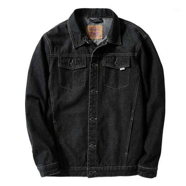 

style denim casual jacket spring and summer men's clothes design large size -5xl 6xl 7xl jackets, Black;brown