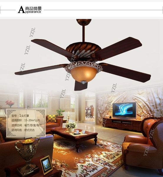 

european antique chandelier fan light american chandelier fan light with remote control led lights 52inch