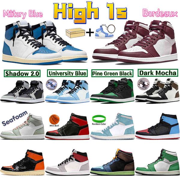 

bordeaux basketball shoes high 1 1s mens sneakers university military blue dark mocha uv reaction shadow chicago cactus hyper royal men