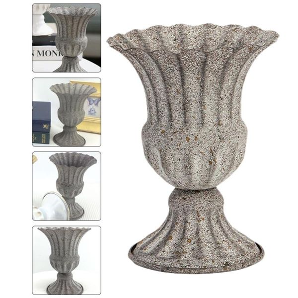 

vases vintage wrought iron flowerpot dried flower plant arrangement vase