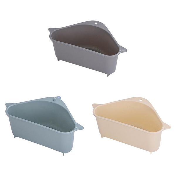 

hanging baskets kitchen triangle sink drain rack vegetable household hangable storage convenient punch-tray basket