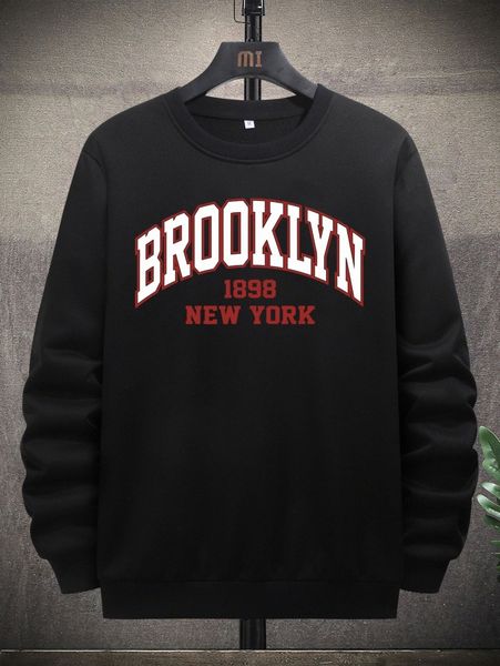 

men drop shoulder letter graphic sweatshirt o0ok#, Black