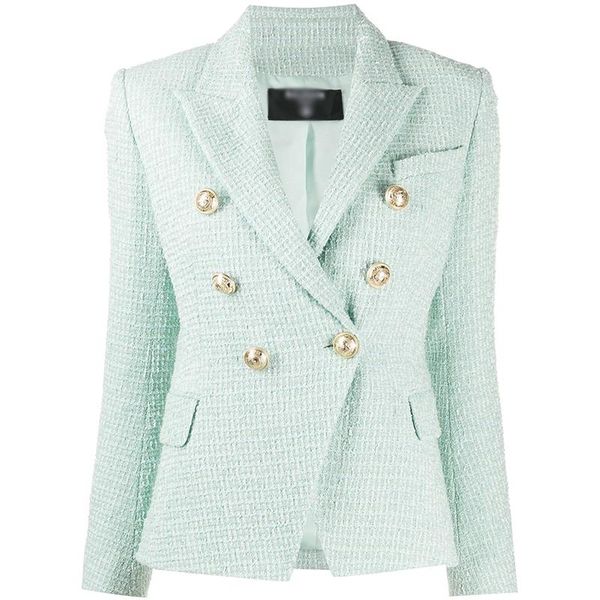 

women's suits & blazers luxury quality women fall winter thick tweed fashion style high street solid lady warm jackets, White;black